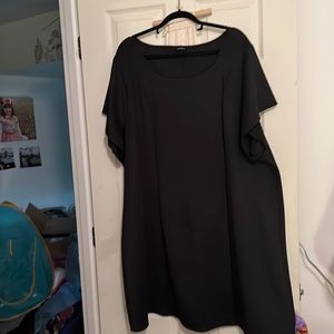 COPY - NWOT Torrid 6x black dress with long see through flower skirt